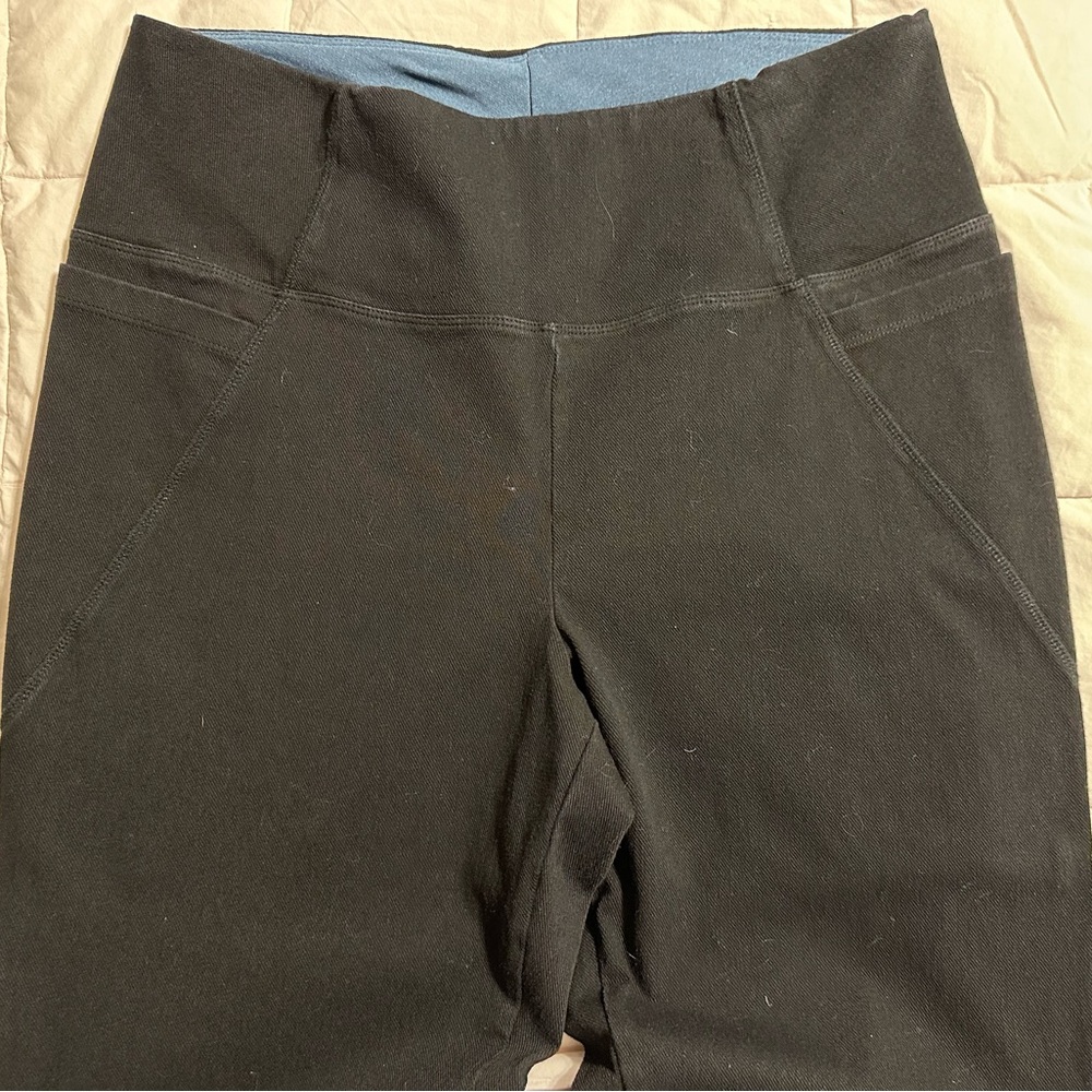 Women With Control New Bootcut mid rise Large black denim pants -